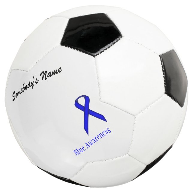 Blue Standard Ribbon Template by Kenneth Yoncich Soccer Ball (Three Quarter)