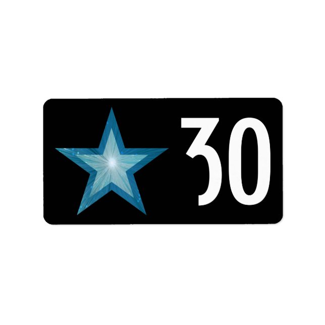 Blue Star 'Age' label medium black (Front)