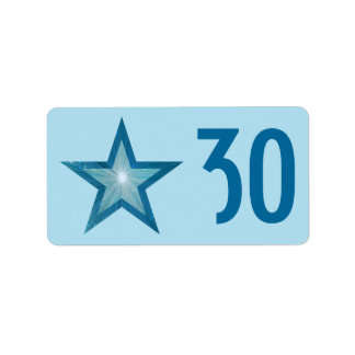 Blue Star 'Age' label medium pale blue