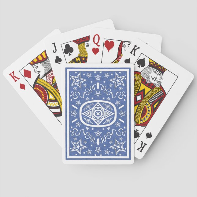 Blue Star Back Bicycle Cards (Back)