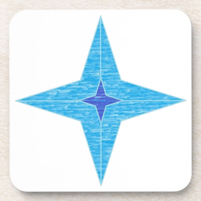 Blue Star Beverage Coaster (Front)