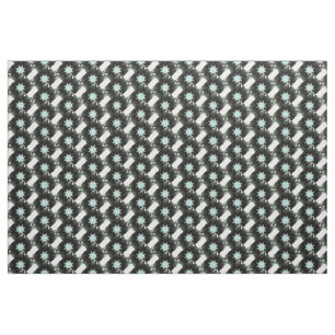 blue star-burst feathers fabric