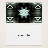 blue star-burst geometric (Front & Back)