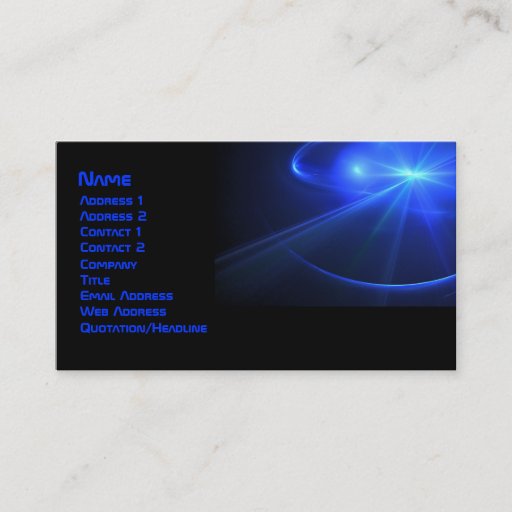 Customizable Blue Star Business Card