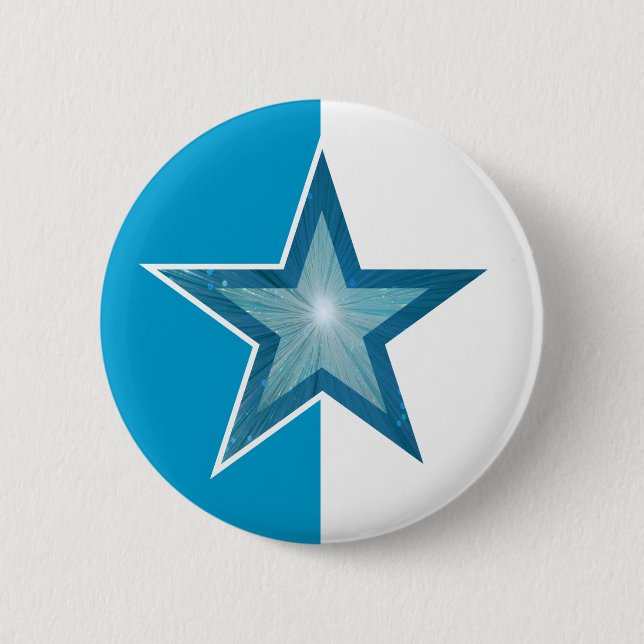 Blue Star button blue white (Front)