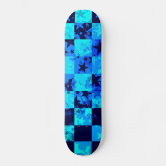 Blue Star Checker Skateboard