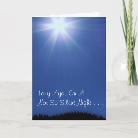 Blue Star Christmas Card, W/scripture Holiday Card