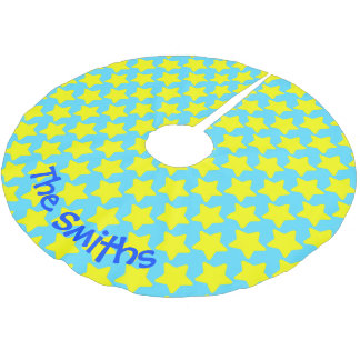 Blue Star Christmas Tree Skirt – Personalized