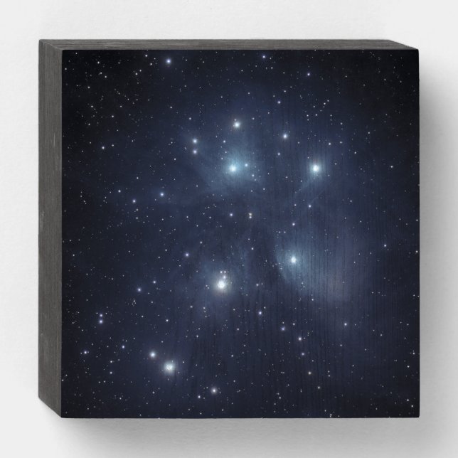 Blue Star Cluster Wooden Box Sign (Front Horizontal)
