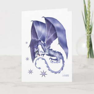 Blue Star Dragon Holiday Card