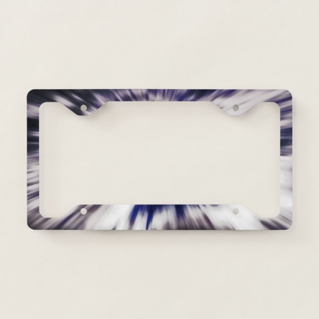 Blue Star Explosion License Plate Frame (Front)