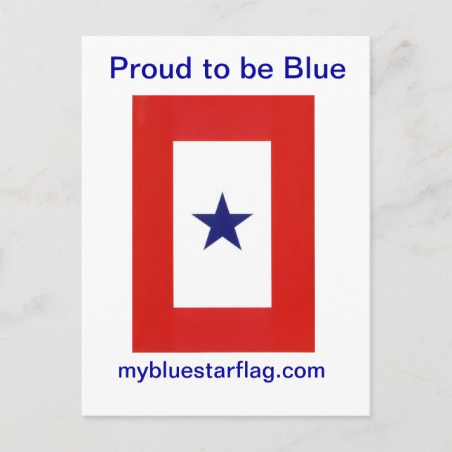 Blue Star Flag Postcard (Front)