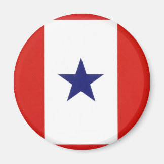 Blue Star Flag round magnet