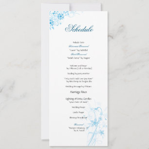 Blue Star Flower Schedule Invitation
