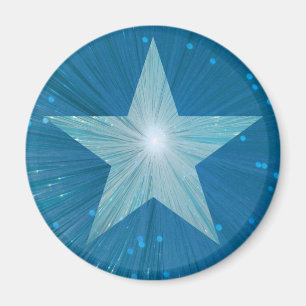Blue Star fridge magnet round