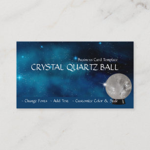 Blue Star Galaxy Reiki Healing Crystal Business Card