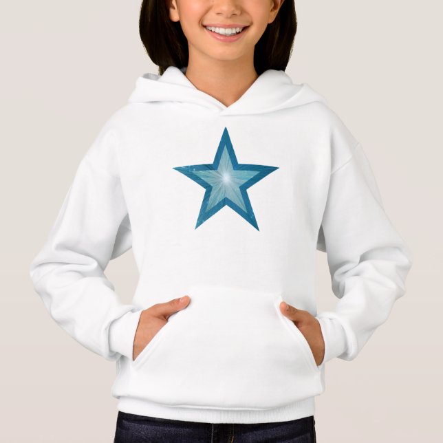 Blue Star girl's hoodie (Front)