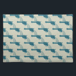 Blue Star Gun Placemat<br><div class="desc">Pretty blue gun with white star pattern.</div>