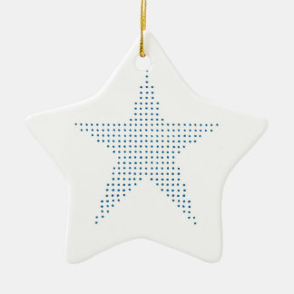 Blue Star in Pointillism, Christmas ornaments