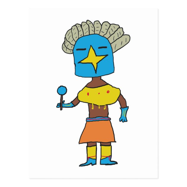 Blue Star Kachina Postcard | Zazzle.com