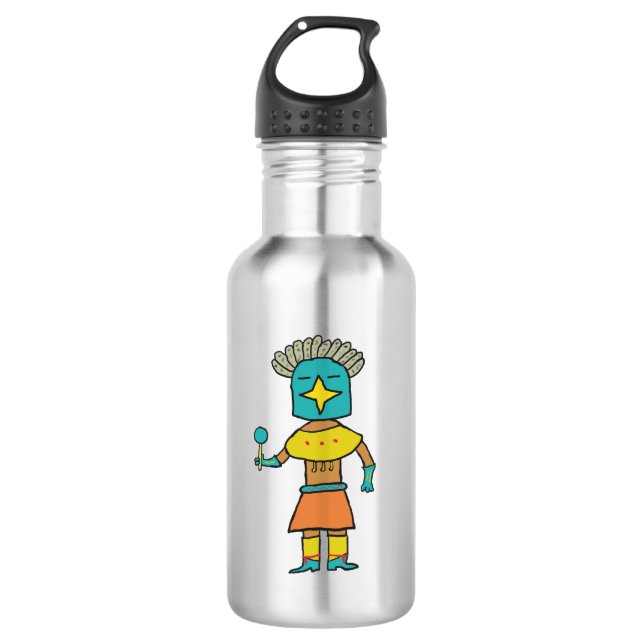 Blue Star Kachina Stainless Steel Water Bottle (Front)