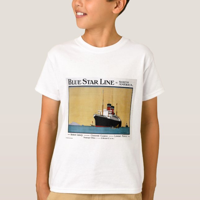 Blue Star Line South America T-Shirt (Front)