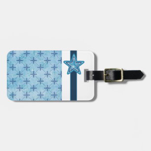Blue Star Luggage Tag Template