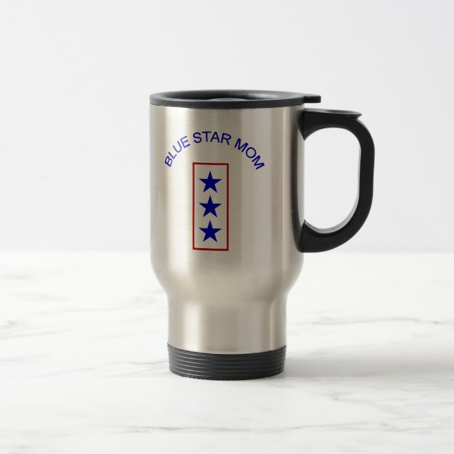 Blue Star Mom 3 Travel Mug (Right)