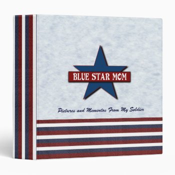 Blue Star Mom Customized Memory Book Binder by cowboyannie at Zazzle