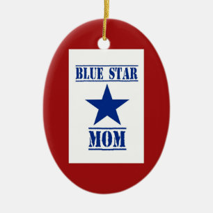 Blue Star Mom Military Ceramic Ornament