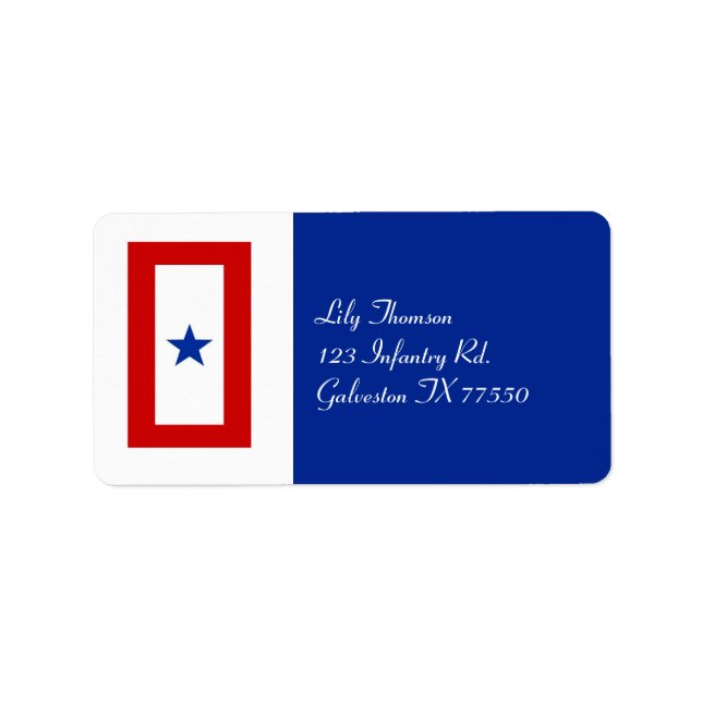 Blue Star Mom Military Family Label (Front)