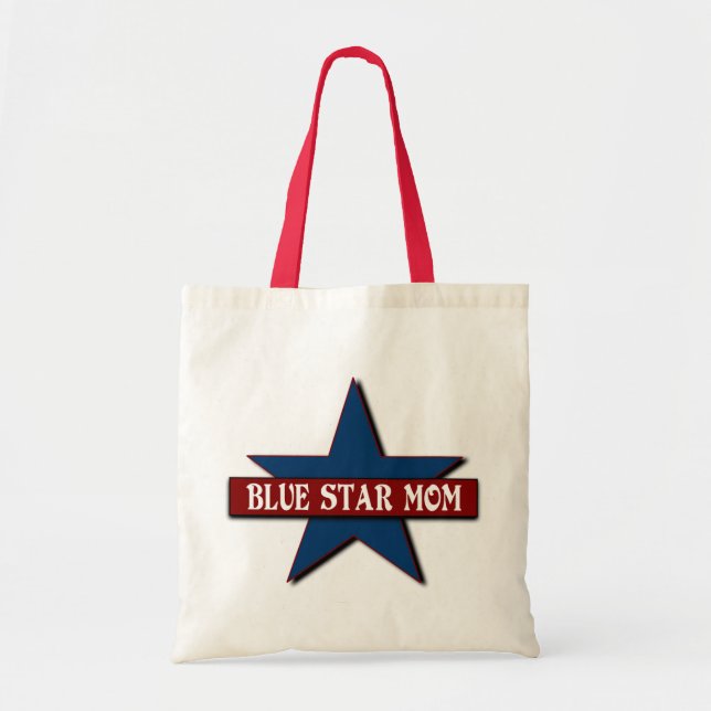 Blue Star Mom Military Family Support Tote Bag (Front)