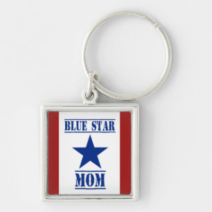 Blue Star Mom Military Keychain