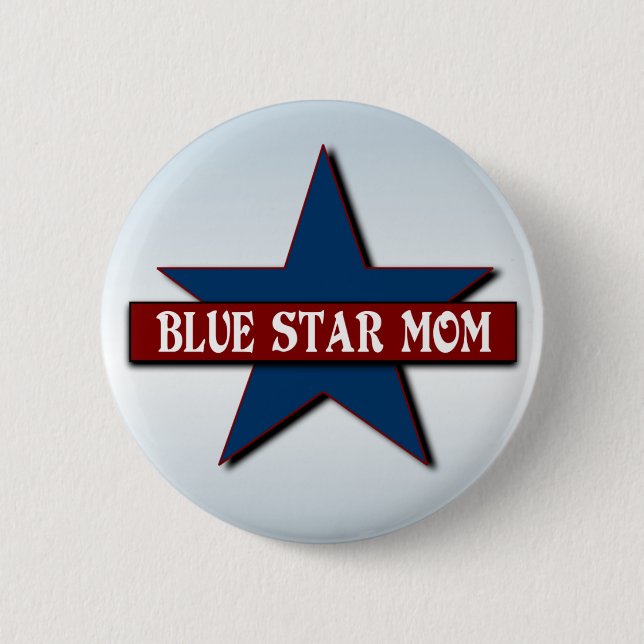 Blue Star Mom Military Support Pinback Button (Front)