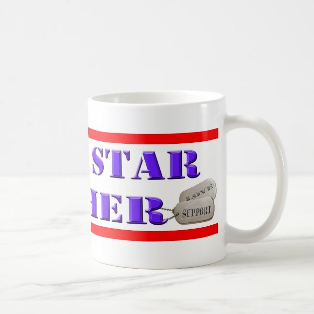 Blue Star Mother - 2 Stars Coffee Mug (Right)