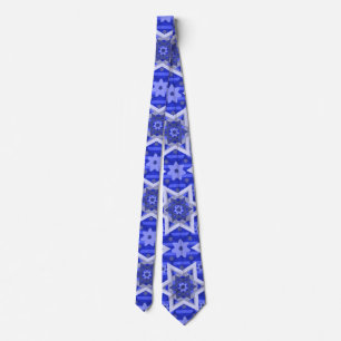 Blue Star Neck Tie