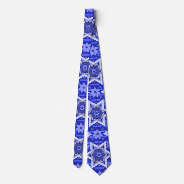 Blue Star  Neck Tie (Back)