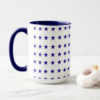 Blue star Of American Flag Mug