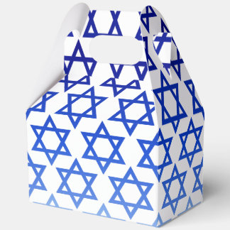 Blue Star of David Happy Hanukkah Favor Box