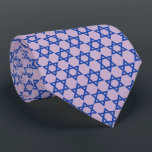Blue Star Of David Lilac Purple Neck Tie<br><div class="desc">Judaica Collection</div>