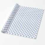 Blue Star of David on White Wrapping Paper<br><div class="desc">Wrapping paper with a blue Star of David (Magen David) pattern on a white background. Customizable. Perfect for Jewish holidays and occasions including Hanukkah (Chanukah),  Bar Mitzvah,  or Bat Mitzvah.</div>