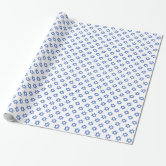 White Star Of David Periwinkle Blue Wrapping Paper