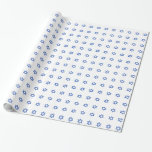 Blue Star of David on White Wrapping Paper<br><div class="desc">Wrapping paper with a blue Star of David (Magen David) pattern on a white background. Customizable. Perfect for Jewish holidays and occasions including Hanukkah (Chanukah),  Bar Mitzvah,  or Bat Mitzvah.</div>