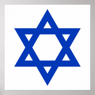 Blue Star of David Poster