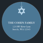 Blue Star Of David Return Address Labels<br><div class="desc">Light blue Star of David design. Customize with your information! Select the customize button to change the font style,  color and size.</div>