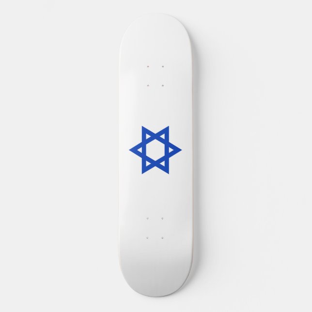 Blue Star of David Skateboard Deck (Front)