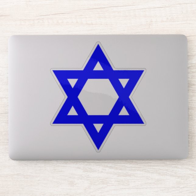 Blue Star of David Sticker (Computer)