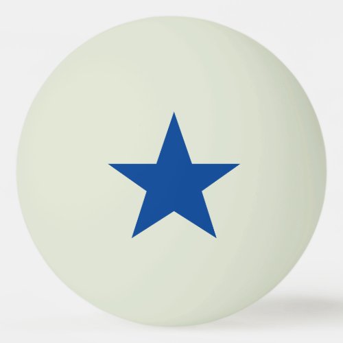 Blue Star on a Glow_in_the_Dark Ping Pong Ball