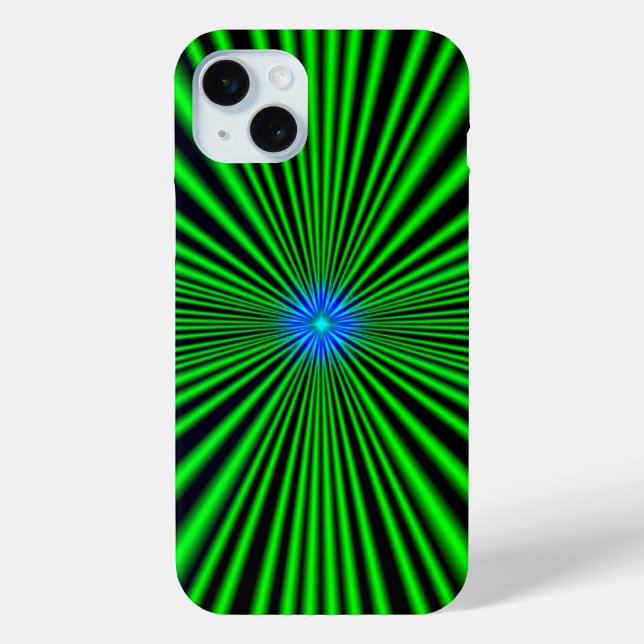 Blue Star on green Light Case-Mate iPhone Case (Back)