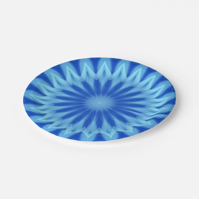 Blue Star  Paper Plates (Angled)